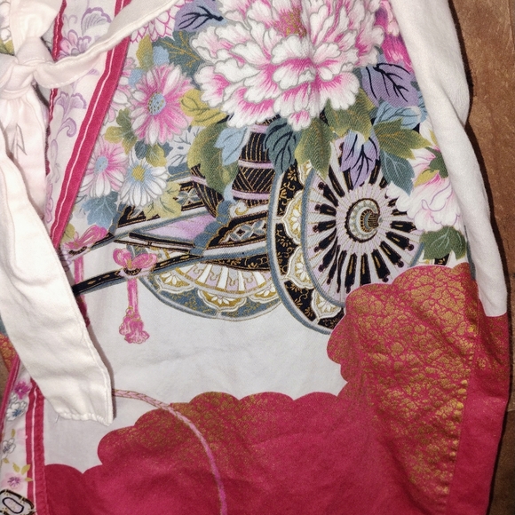Juguemm Japanese Kimono Womens Vintage Cotton Cherry Blossom Asian 42" - Picture 8 of 10